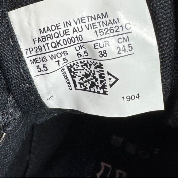 Converse Murrmiku Tropical Flower Print Low Top Sneakers Black Coral Green 7.5 - Picture 11 of 11